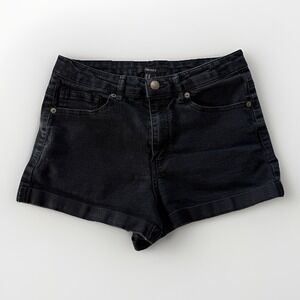 Forever 21 Cuffed Black Jean Shorts Denim Festival Indie Grunge Women's Size 29